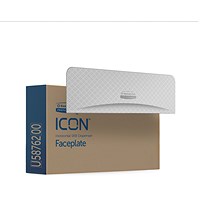 Kimberly Clark Icon Faceplate To Fit Standard 2-Roll Toilet Paper Dispenser Horizontal Silver Mosaic