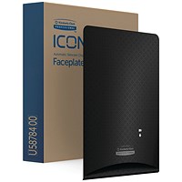 Kimberly Clark Icon Faceplate For Auto Soap and Sanitiser Dispenser Black Mosaic