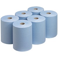 Scott Slimroll Hand Towel, 165m Roll, Blue, Pack of 6