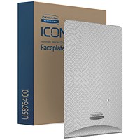 Kimberly Clark Icon Faceplate For Auto Soap and Sanitiser Dispenser Silver Mosaic 58764