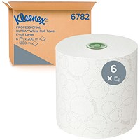 Kleenex 2-Ply Hand Towels Rolled E-Roll Large White (Pack of 6) 6782