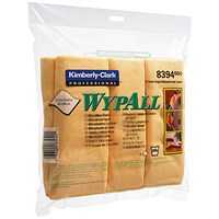 Wypall Microfibre Cloth, 400x400mm, Yellow, Pack of 6