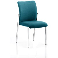 Academy Visitor Chair, Fabric Back and Seat, Maringa Teal