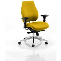 Chiro Plus Ergo Posture Chair, Height Adjustable Arms, Senna Yellow