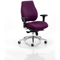 Chiro Plus Ergo Posture Chair, Height Adjustable Arms, Tansy Purple