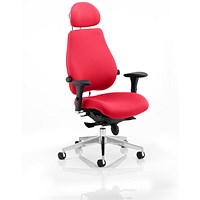 Chiro Plus Ultimate Posture Chair, Headrest, Height Adjustable Arms, Bergamot Cherry