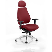 Chiro Plus Ultimate Posture Chair, Headrest, Height Adjustable Arms, Ginseng Chilli
