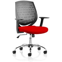 Dura Task Operator Chair, Fixed Height Arms, Bergamot Cherry