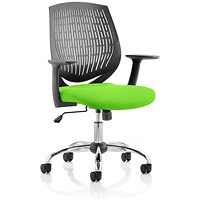 Dura Task Operator Chair, Black Back, Myrrh Green