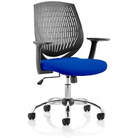 Dura Task Operator Chair, Fixed Height Arms, Stevia Blue