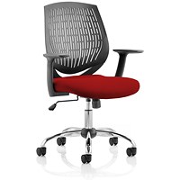 Dura Task Operator Chair, Fixed Height Arms, Ginseng Chilli