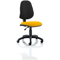 Eclipse 1 Lever Task Operator Chair, Black Back, Senna Yellow