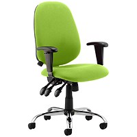 Lisbon Task Operator Chair, Height Adjustable Arms, Myrrh Green