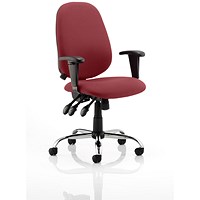 Lisbon Task Operator Chair, Height Adjustable Arms, Ginseng Chilli