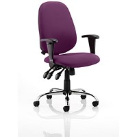 Lisbon Task Operator Chair, Height Adjustable Arms, Tansy Purple