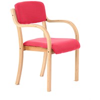 Madrid Visitor Chair, With Arms, Bergamot Cherry