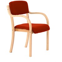 Madrid Visitor Chair, With Arms, Tabasco Red