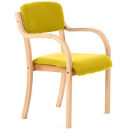 Madrid Visitor Chair, With Arms, Senna Yellow
