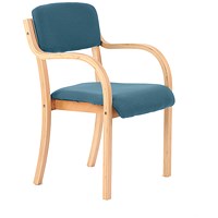 Madrid Visitor Chair, With Arms, Maringa Teal
