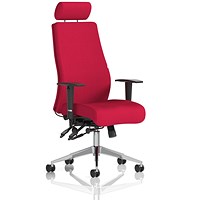 Onyx Posture Chair, Headrest, Height Adjustable Arms, Bergamot Cherry