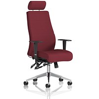 Onyx Posture Chair, Headrest, Height Adjustable Arms, Ginseng Chilli