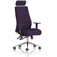 Onyx Posture Chair, Headrest, Height Adjustable Arms, Tansy Purple