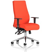 Onyx Posture Chair, Height Adjustable Arms, Tabasco Orange