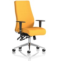 Onyx Posture Chair, Height Adjustable Arms, Senna Yellow
