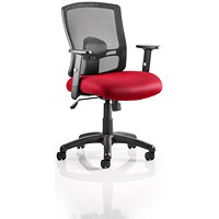 Portland Task Operator Mesh Back Chair, Height Adjustable Arms, Bergamot Cherry