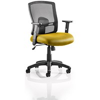 Portland Task Operator Mesh Back Chair, Height Adjustable Arms, Senna Yellow
