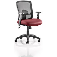Portland Task Operator Mesh Back Chair, Height Adjustable Arms, Ginseng Chilli