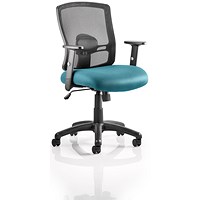 Portland Task Operator Mesh Back Chair, Height Adjustable Arms, Maringa Teal