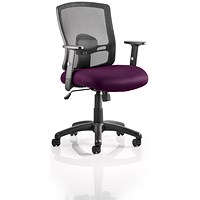 Portland Task Operator Mesh Back Chair, Height Adjustable Arms, Tansy Purple