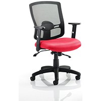 Portland II Operator Mesh Back Chair, Height Adjustable Arms, Bergamot Cherry