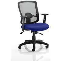 Portland II Operator Mesh Back Chair, Height Adjustable Arms, Stevia Blue
