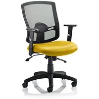 Portland II Operator Mesh Back Chair, Height Adjustable Arms, Senna Yellow