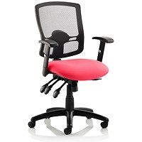 Portland III Operator Mesh Back Chair, Height Adjustable Arms, Bergamot Cherry