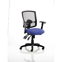 Portland III Operator Mesh Back Chair, Height Adjustable Arms, Stevia Blue
