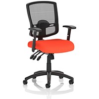 Portland III Operator Mesh Back Chair, Height Adjustable Arms, Tabasco Orange Portland III Operator Mesh Back Chair, Height Adjustable Arms, Tabasco Orange
