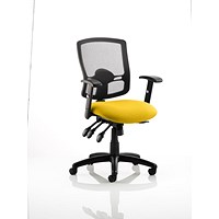 Portland III Operator Mesh Back Chair, Height Adjustable Arms, Senna Yellow