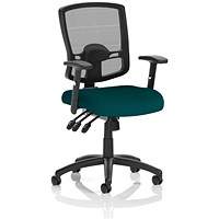 Portland III Operator Mesh Back Chair, Height Adjustable Arms, Maringa Teal Portland III Operator Mesh Back Chair, Height Adjustable Arms, Maringa Teal