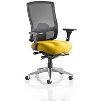Regent Task Operator Mesh Back Chair, Height Adjustable Arms, Senna Yellow