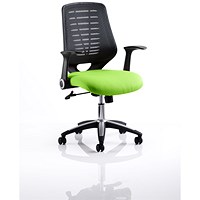 Relay Task Operator Chair, Black Mesh Back, Myrrh Green