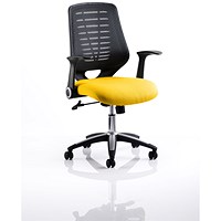 Relay Task Operator Chair, Black Mesh Back, Senna Yellow