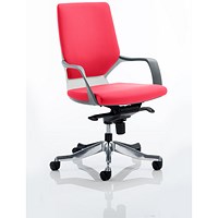 Xenon Medium Back Executive Chair, White Shell, Bergamot Cherry