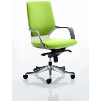 Xenon Medium Back Executive Chair, White Shell, Myrrh Green