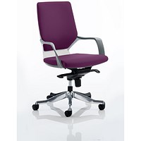 Xenon Medium Back Executive Chair, White Shell, Tansy Purple