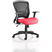 Zeus Task Mesh Back Operator Chair, Folding Arms, Bergamot Cherry