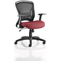 Zeus Task Mesh Back Operator Chair, Folding Arms, Ginseng Chilli