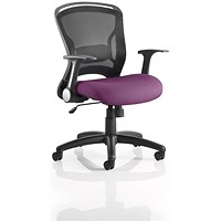Zeus Task Mesh Back Operator Chair, Folding Arms, Tansy Purple